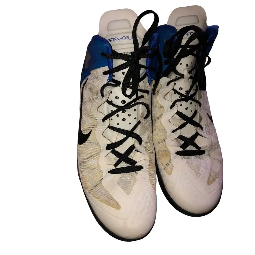 Nike Zoom Hyperenforcer Basketball Shoes Mens‎ Size 13 Eu 47.5 White 487786-100